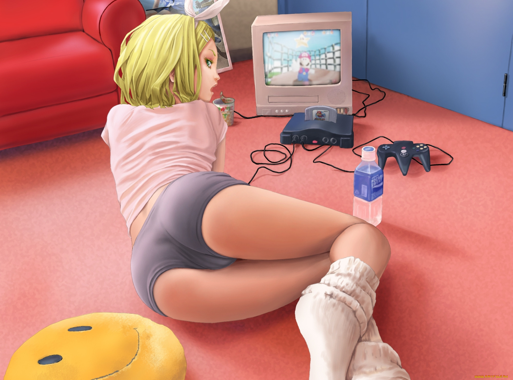 vocaloid, , , , , , , , kagamine, rin, , art, pi, super, mario, bros, , , , 
